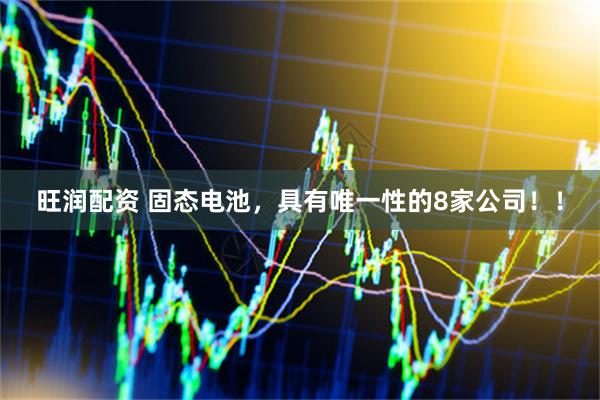 旺润配资 固态电池，具有唯一性的8家公司！！