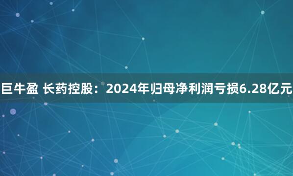 巨牛盈 长药控股：2024年归母净利润亏损6.28亿元